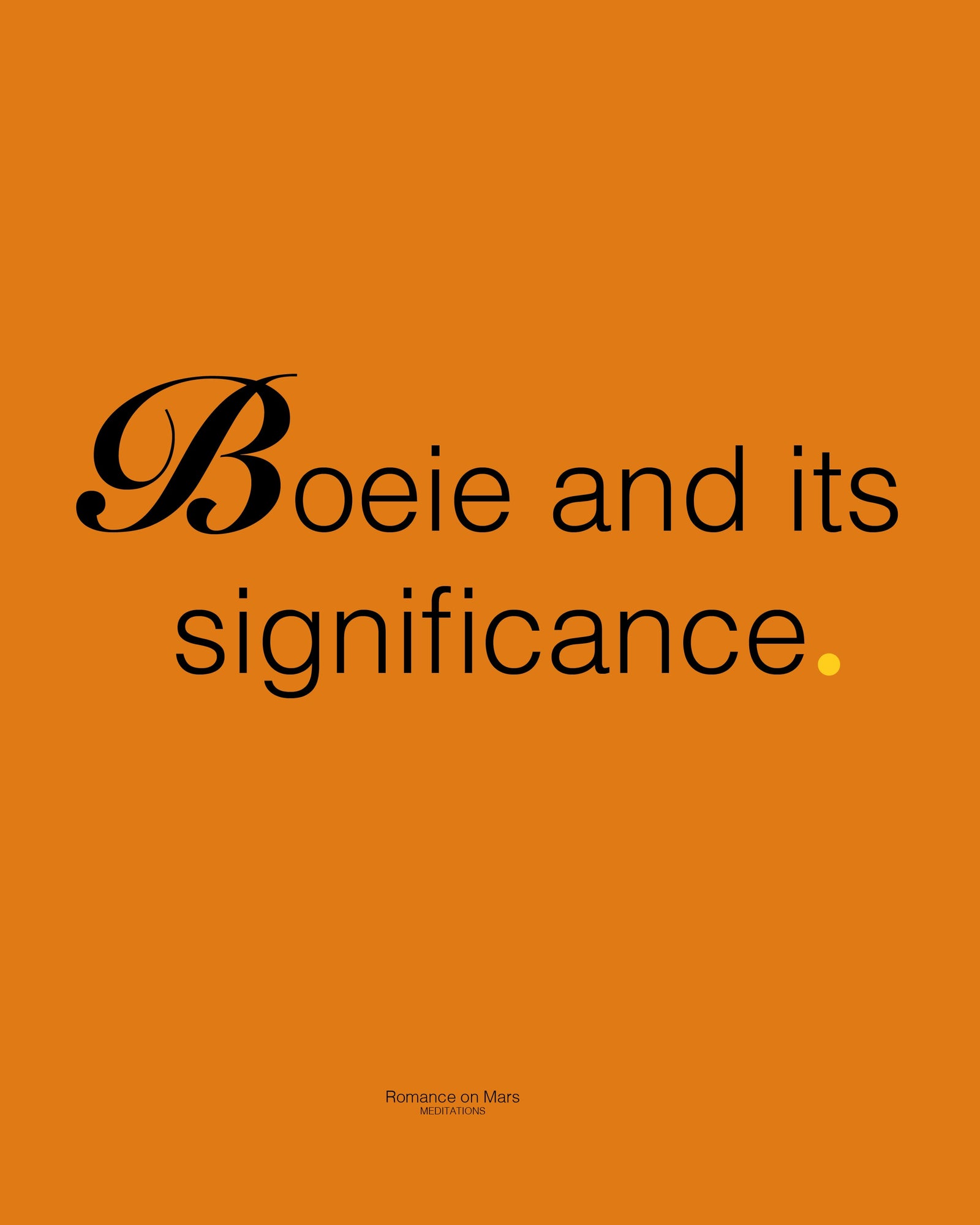 Boeie and its significance