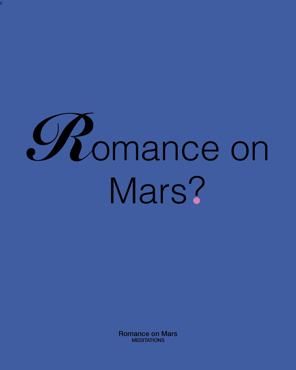 Romance on Mars?