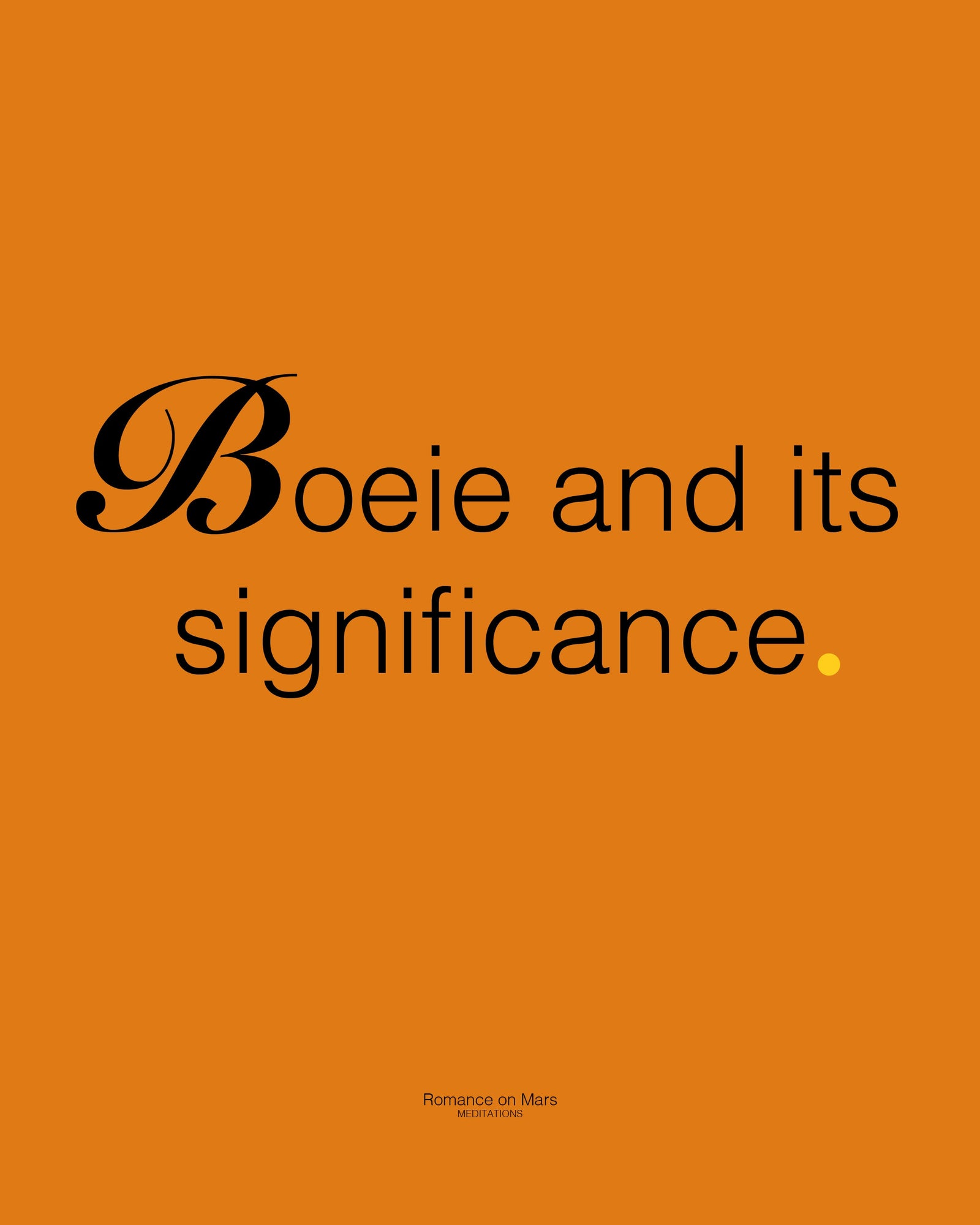 Boeie and its significance